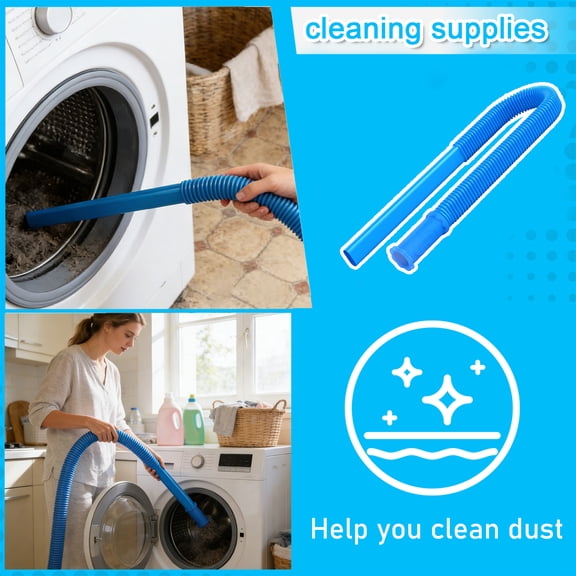 Dryer Vent Hose, Flexible and Flame Resistant Silicone Dryer Duct Tube for Dryer, Laundry Heating Ventilation, Easy Installation, Blue (1*Tube)
