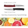 thumbnail image 4 of Paring Knife Set, 12 Pieces Utility Knives - MATTSTONE HILL Commercial-Grade Small Kitchen Knife, German Steel Blade, Restaurant Industry Utility Knife 12-Piece Set, Black & Red Handle, 4 of 9
