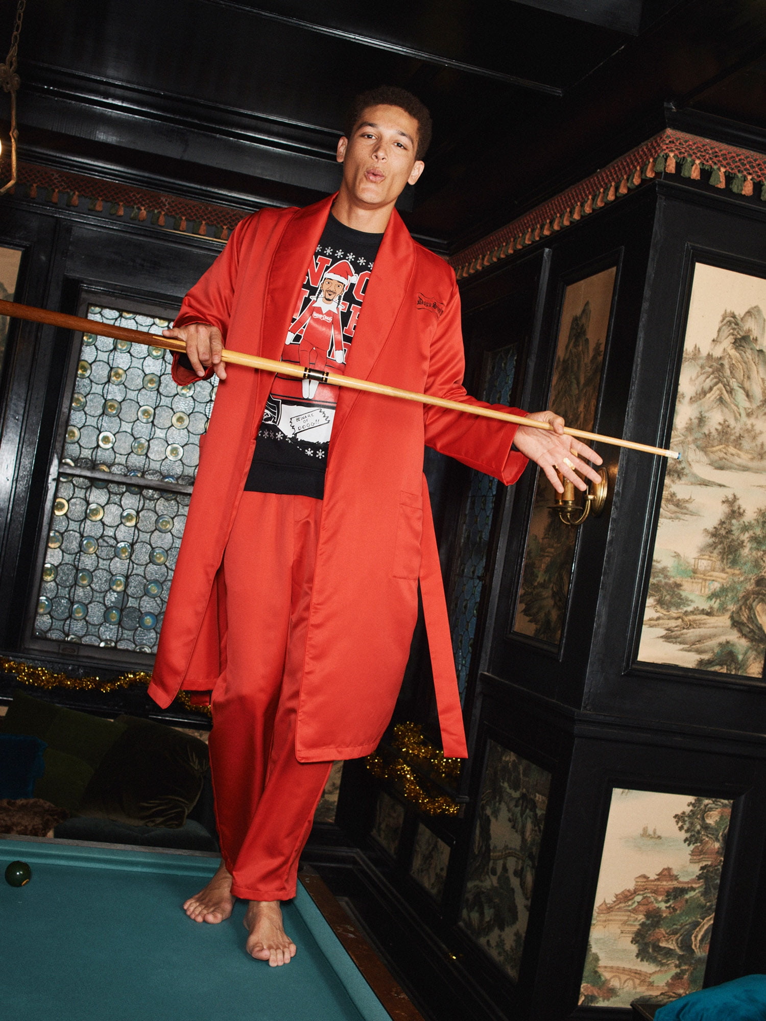 Dogg Supply by Snoop Dogg Mens Poly Satin Robe