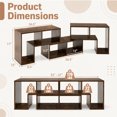 thumbnail image 6 of 3 PCS Adjustable TV Stand Minimalist Entertainment Center for 43/ 55 /60/ 65 Inch TV Media Console Table ,Brown, 6 of 8