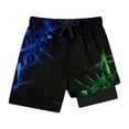 thumbnail image 2 of Hienoo Boys' Swimming Trunks with Compression Liner Lightweight Bathing Suit, Sizes 3-16, 2 of 4