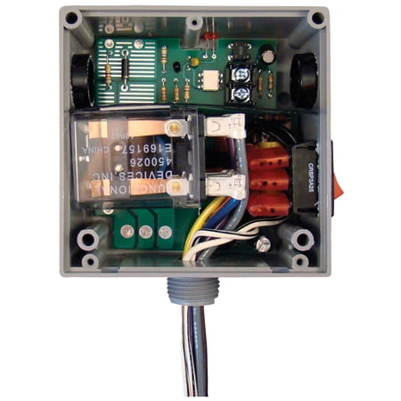 Functional Devices TE01P-S Low Input/Optoisolated Relay, 20 Amp DPDT + Override, 120 Vac Power Input, 5-25 Vac/Dc Control Input, Hi/Lo Voltage Separation, NEMA 1 Housing