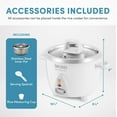 thumbnail image 4 of AROMA ®   Select Stainless ®   Rice Cooker, 3-Cup (Uncooked) / 6-Cup (Cooked), Stainless Steel Inner Pot, Small Rice Cooker, Auto Keep Warm, 1.2 Qt, White, ARC-753SG, 4 of 7