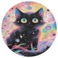 thumbnail image 3 of Cute Planet Cat Round Rugs -Washable Non-Slip Small Round Area Rug Throw Soft Circle Rugs for Bedroom, Modern Print Indoor Carpet for Entryway Sofa Living Room, 3 of 6