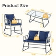 thumbnail image 2 of Gianna 4 Piece Patio Furniture Set, Outdoor Patio Seating Set for Apartment Balcony, Space-Saving Rattan Conversation Set with Loveseat and Side Table for Patio, Front Porch, Gray, 2 of 7