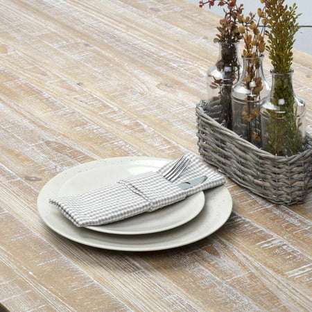 VHC Brands Farmhouse Tabletop & Kitchen-Keeley Napkin Set of 6, Taupe Grey