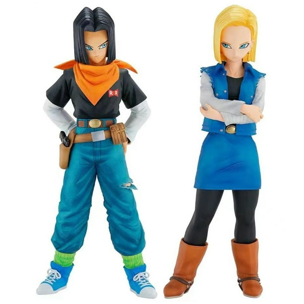 Figuras de acción de Dragon Ball Z para niños, modelo de colección de  juguetes de PVC, regalos de Navidad, Android 17, 18, 24CM