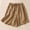 Coffee, variant on Women's Summer Linen Bohemian Shorts, High Waist Wide Leg Retro Loose Fit Shorts, Elastic Waistband Drawstring 5-Inch Inseam Shorts