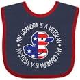 thumbnail image 3 of Inktastic My Grandpa is a Veteran Military Family Boys or Girls Baby Bib, 3 of 4