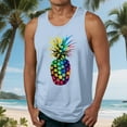 thumbnail image 2 of Taqqpue Mens Summer Beach Plus Size Tank Tops Casual Crew Neck Workout Gym Sleeveless Shirts Quick Dry Palm Tree Vintage Style T-Shirt, 2 of 5