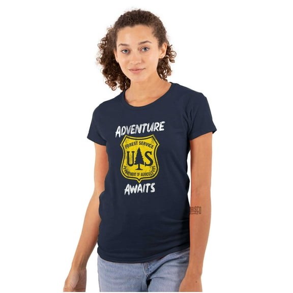 US National Forest Service Adventure Women's T Shirt Ladies Tee Brisco Brands S