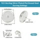 thumbnail image 2 of 1 caja de 20 piezas de aretes de cabujón en blanco, engaste redondo plano chapado en plata de ley 925, bandeja de 12 mm, posavasos, accesorios para aretes con 20 tuercas para aretes., 2 of 5