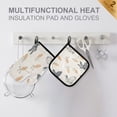 thumbnail image 4 of Yayeee Oven Mitts and Pot Holder Set of 2 Heat Resistant Kitchen Gloves Baking Hot Pad, Adorable Bunnies, 4 of 5