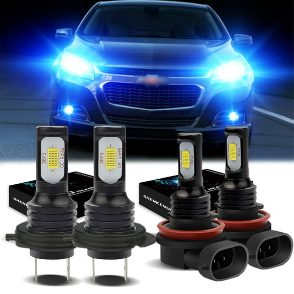 For Malibu 2013-2015 Headlights H7 H11 High/Low Beam Kit 8000K Ice Blue