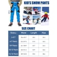 thumbnail image 2 of liyiyiyia Boys Snow Ski Pants Hiking Kids Girls Warm Snowboard Softshell Pants Outdoor Waterproof Windproof Fleece Lined Trousers Light Blue 4-5 T, 2 of 7