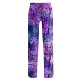 thumbnail image 5 of Domzest Halloween Pajama Pants Women Halloween Graphic Wide Leg Pj Bottoms Drawstring Elastic Waisted Funny Sleepwear Yellow S, 5 of 6