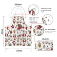 thumbnail image 7 of White Christmas Santa and Character Apron-Garden Aprons for Women with Pockets-Cotton Linen Waterproof Kitchen Cooking Gardening Aprons Adjustable for Kitchen,Cooking,BBQ and Salon 32"x27", 7 of 7
