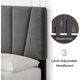 thumbnail image 5 of Yeshouse Estructura de cama Queen con cabecero ajustable, moderna, tapizada en lino, con plataforma y soporte de listones de madera. No requiere somier, 5 of 7