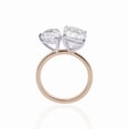 thumbnail image 5 of solitaire jewels 5TCW Pear and Emerald Moissanite Toi Et Moi Engagement Ring For Women, 14K Yellow Gold, 5 of 8