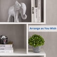 thumbnail image 4 of Cozy Castle Geometric Bookshelf Set of 2, 62" Tall Bookcase with 5-Tier Display Shelf, White, 4 of 8