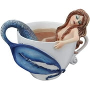 Angle View: Ebros Amy Brown Relax Time Mermaid in Tea Cup Statue Nautical Fantasy Mermaids Sirens of The Seas Collector Figurine Birthday Housewarming Ideas Home Shelf Desktop.., By Visit the Ebros Gift Store
