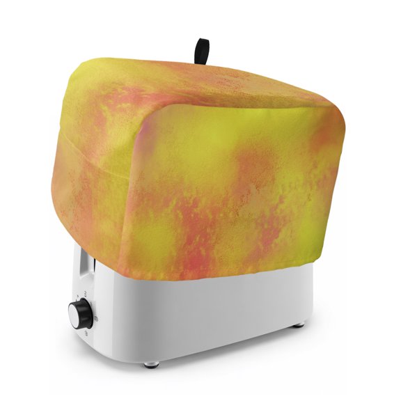 Toaster Cover 2 Slice, Ombre Orange, Dustproof Bakeware Oven Protector with Top Hook, Abstract Painting Watercolor Art Waterproof Small Kitchen Appliance Toasters Dust Cover, 12"x7.5"x8"