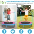 thumbnail image 5 of Jump Into Fun 36'' Mini Trampoline for Kids, 3FT Toddler Trampoline with Handle, Foldable Kids Trampoline Indoor/Outdoor for Toddlers Ages 3-6, Small Fitness Rebounder Trampoline, Easy Storage, 5 of 7
