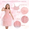 thumbnail image 3 of Marendyee Dress for Girls Pink Tulle and Sequin Dress for Kids Halloween Cosplay Costumes, 3 of 15