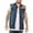 US Flag Blue, variant on Men's Fashion Ripped Denim Vest Casual Sleeveless Biker Jean Jacket with Retro Lapel Design Dark Blue Small