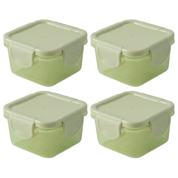 4pcs Mini cajas de fresco de mantenimiento de frescos Contenedores de verduras conjuntamente Caja de condimentos