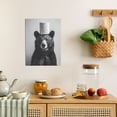 thumbnail image 3 of WFSposter Black Bear Bathroom Wall Art Bear Bathroom Decor Funny Bathroom Pictures Wall Decor Bear on Toilet Canvas Print Painting Home Bathroom Signs Decoration Artwork Framed Bear Posters 16X24", 3 of 6