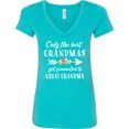 thumbnail image 3 of Inktastic Only the Best Grandmas Get Promoted to Great Grandma Women's V-Neck T-Shirt, 3 of 5