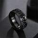 thumbnail image 3 of anillo de dedo con incrustaciones de cadena de acero inoxidable punk para hombre y mujer joyería regalo, 3 of 4