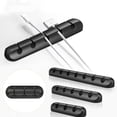 thumbnail image 1 of Organizador de cables Yotijar Portacables Enrollador flexible Clips de silicona negro, 1 of 9