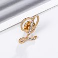 thumbnail image 3 of FJUCHAI Brooch Pin 26 English Letters Brooch Pin, Shiny Rhinestones, High Gloss, Personality, 3 of 7