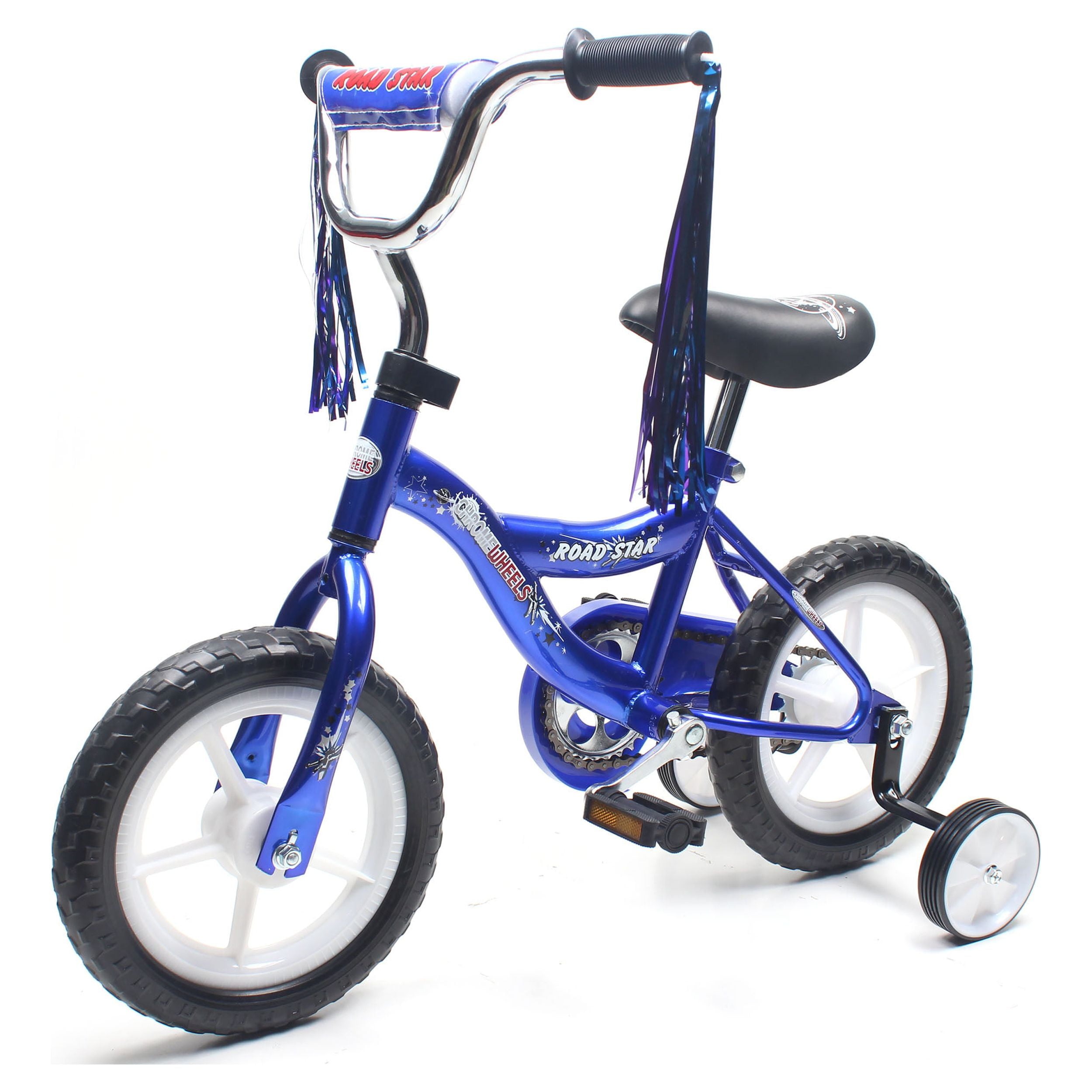 Wonder Wheels BMX 12 In. Kid's Bike for 2-4 Years Old, Bicycle for Girls with Front Basket with EVA Tires, Training Wheels and Coaster Brake, Blue