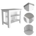 thumbnail image 3 of White/ibiza marble island with particle board | Offers spacious leg room and storage in kitchen, 3 of 3