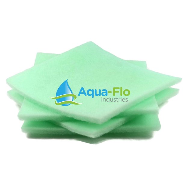 (4 Pack) AquaFlo 12" x 12" x 1" thick Semi Rigid Fine (Lime) Aquarium