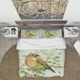 thumbnail image 2 of Designart 'Small Cute Bird on Pine Branch' Animals Duvet Cover Set, 2 of 4