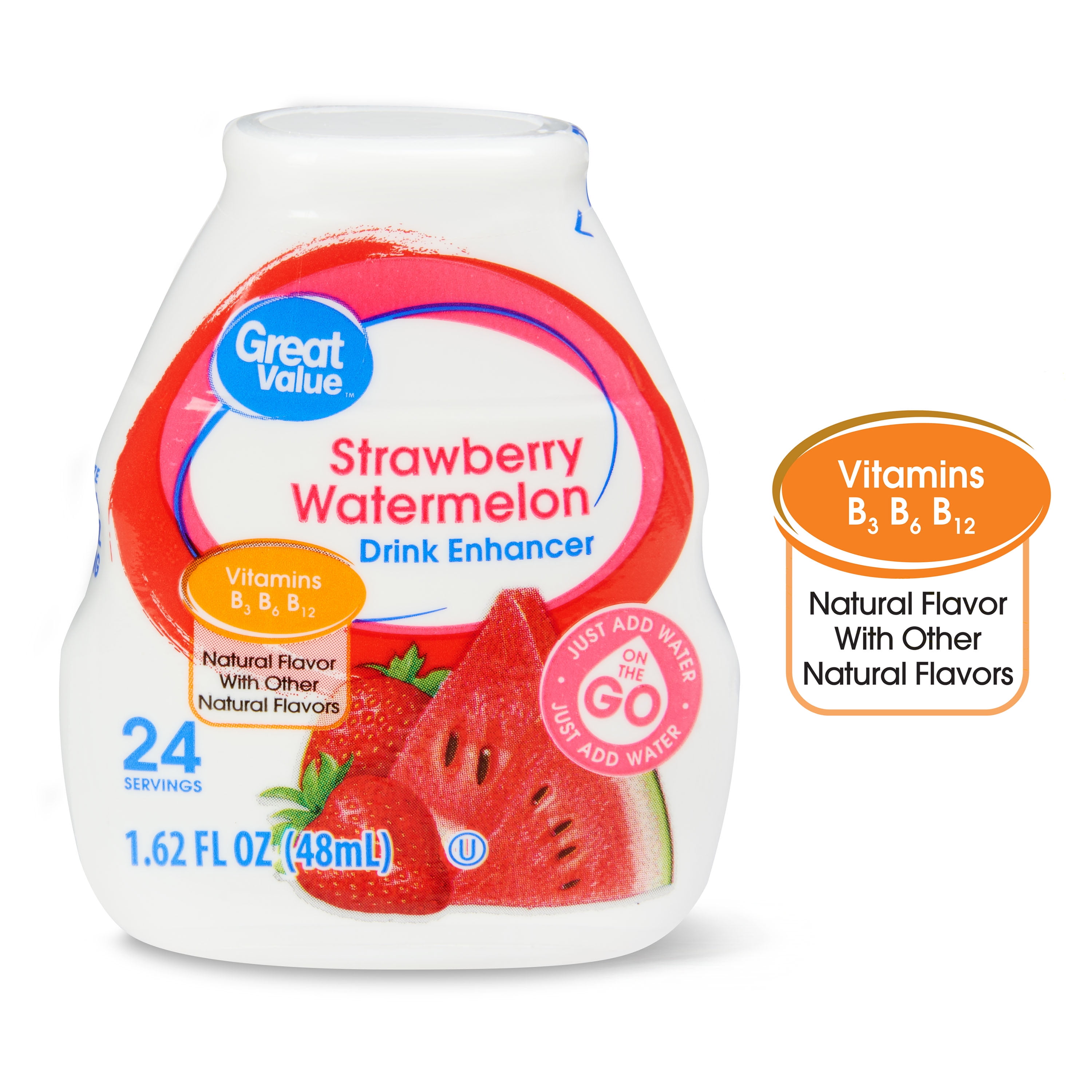 (2 Pack) Great Value Drink Enhancer, Strawberry Watermelon