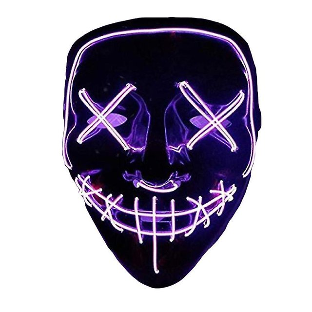 Mascara Led Purga, La Mascara Purga, Mascara Halloween Led, Mascara Led kaili Sencillez