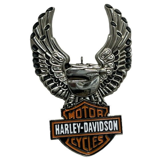 2000 Bar and Shield (Harley-Davidson) Hallmark Keepsake Christmas Tree Ornament - QEO8544