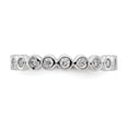 thumbnail image 3 of Auriga Fine Jewelry 14K White Gold Size 7.5 Bezel-set 1/2 carat Diamond Complete Eternity Band for Women, 3 of 6