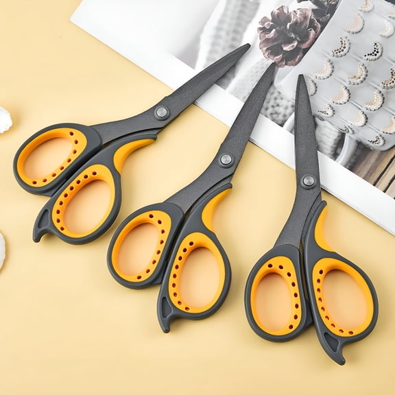 EXLEAF Professional Titanium Coated Fabric Scissors, Heavy Duty Forged Steel Shears for Sewing, Cloth, Leather, Paper, 7.68 Inch Anti-Stick Craft Cutting Tool