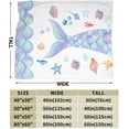 thumbnail image 3 of Mermaid Blanket Soft Fleece Flannel Lightweight Birthday Gifts Blankets Cozy Warm Cute Throw Blanket Living Rooms Sofa Decor Blanket All Seasons 60x50 Inches, 3 of 6