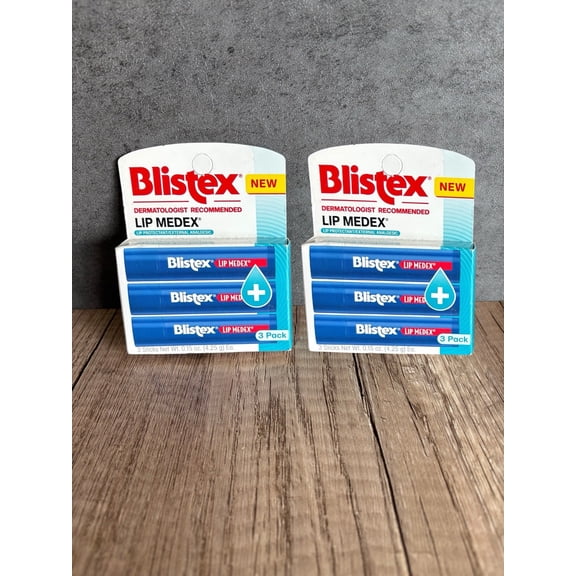 Blistex Lip Medex Medicated Lip Balm Stick, 3 Count, 0.15 oz