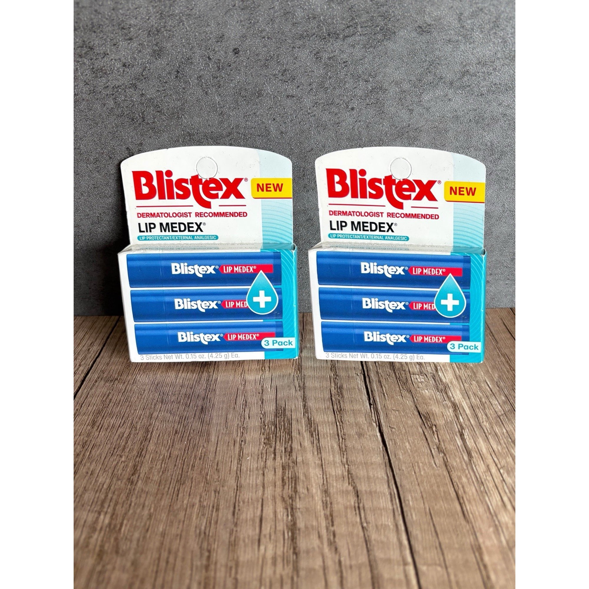 Blistex Lip Medex Medicated Lip Balm Stick, 3 Count, 0.15 oz