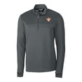 thumbnail image 2 of Men's Cutter & Buck  Gray Texas Longhorns Vault DryTec Traverse Stripe Stretch Quarter-Zip Pullover, 2 of 3