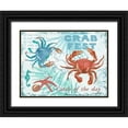 thumbnail image 1 of Phillips, Anita 32x25 Black Ornate Wood Framed with Double Matting Museum Art Print Titled - Crab Fest - Blue, 1 of 4
