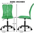 thumbnail image 2 of XgoodX Home Office Chair Mesh Desk Chair Ergonomic Computer Chair with Lumbar Support Mid Back 360° Rolling Swivel Adjustable Height Small Meeting Chairs -Green, 2 of 9